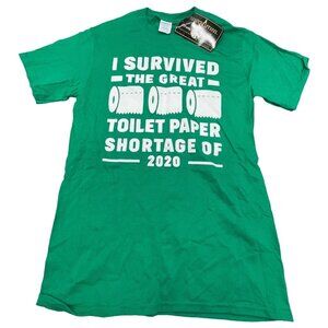 Branded Apparel T-shirt green I Survived the Great Toilet Paper Shortage SP READ